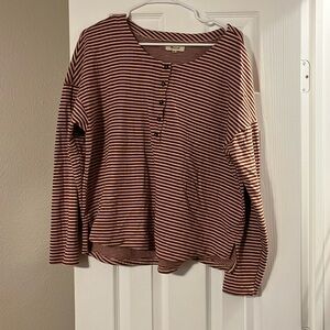 Pink & Red Striped Shirt